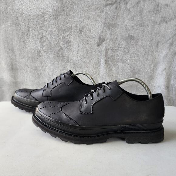 Sorel Waterproof Shoes Mens Size 9.5 Black Leather Wingtip Oxford Madson - Picture 4 of 12
